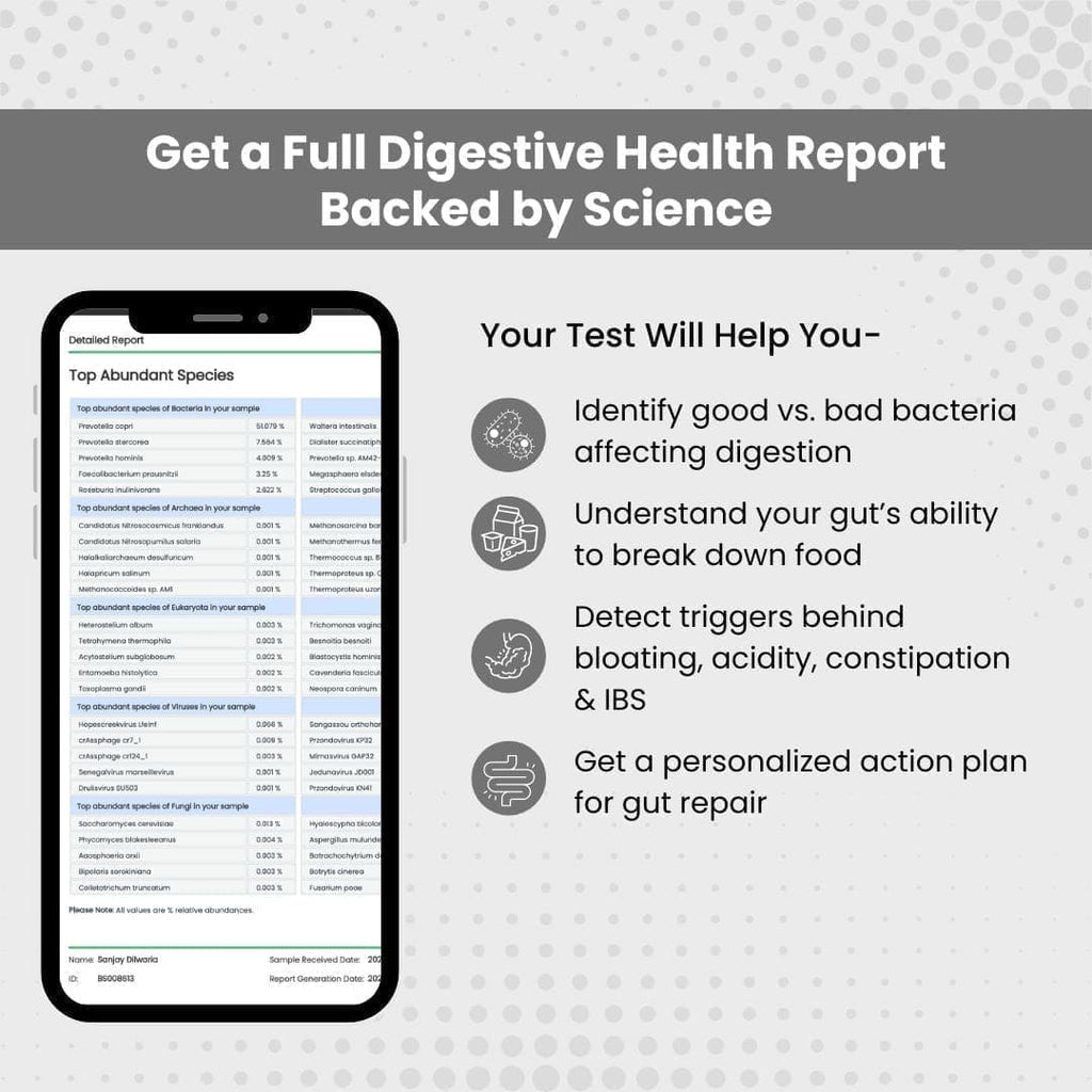Sova Gut Test for Indigestion | Helps Fix the Root Cause of 20+ Digestive Symptoms