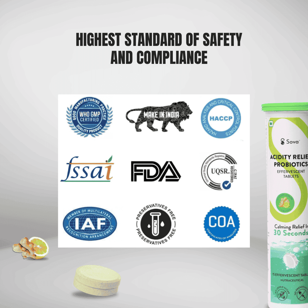 Acidity Relief Probiotics Effervescent Tablet | 30 Seconds Acidity Relief