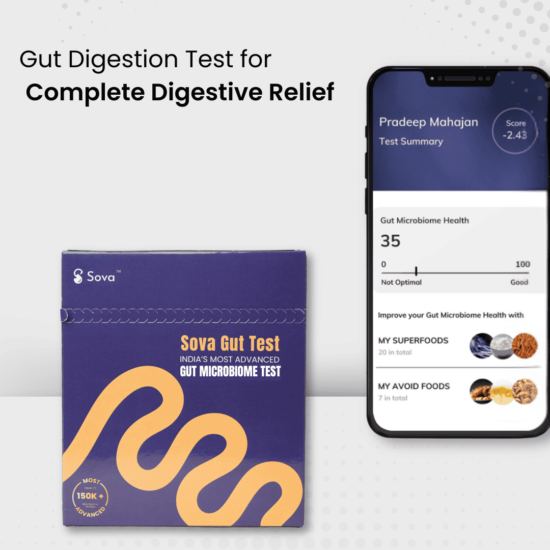 Sova Gut Test for Indigestion | Helps Fix the Root Cause of 20+ Digestive Symptoms